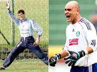 Veja o goleiro Marcos no início e no fim de carreira. Foto: Gazeta Press / 