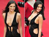 Namorada do jogador de futebol Cristiano Ronaldo, Irina Shayk atraiu os holofotes no tapete vermelho da 66ª edição do Festival de Cinema de Cannes, na França, nessa quarta-feira. Foto: Getty Images