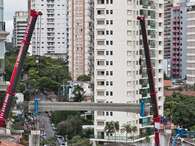 Via foi interditada parcialmente para realização das obras do monotrilho Foto: Denys Flores / vc repórter
