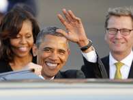Obama chegou à capital alemã após o fim da cúpula do G8 Foto: Reuters