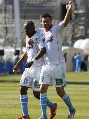 Ayew fez os dois gols do Marseille Foto: Reuters