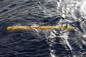 Drone submarino usado nas buscas do avião desaparecido da Malásia no Índico Foto: Reuters