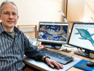 Paleontólogo Oliver Hampe diz que achado ajuda a descobrir mais sobre o período Cretáceo Foto: BBCBrasil.com