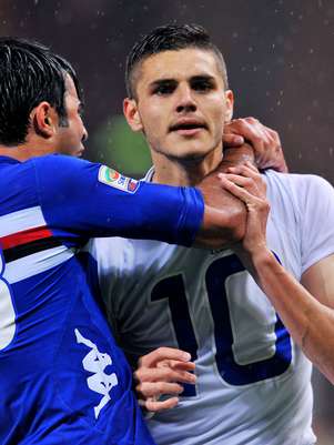 Icardi, destaque da Sampdoria, confirmou a fama de carrasco da Juventus com mais um gol Foto: AP