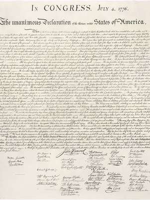 A Declaração da Independência dos Estados Unidos Foto: Reprodução
