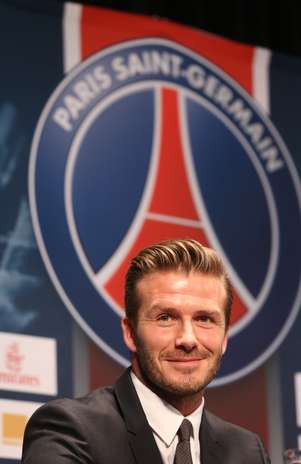 Beckham, 37 anos, defendia o Los Angeles Galaxy Foto:  / AFP