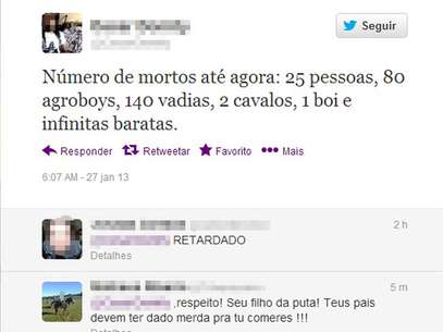 Mensagens que circulam nas redes sociais ferem memória das vítimas, aponta MP Foto: Twitter / Reprodução