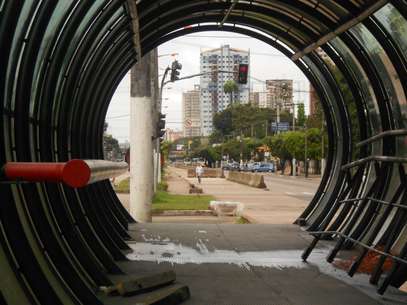 Obras da BRT em Belém estão paralisadas Foto: Roberto Meira / vc repórter
