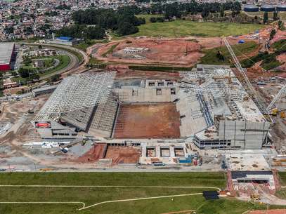 Arena Corinthians corre risco de ficar de fora da abertura e até do Mundial se atrasar as obras Foto: Odebrecht / Divulgação Arena Corinthians corre risco de ficar de fora da abertura e até do Mundial se atrasar as obras Foto: Odebrecht / Divulgação