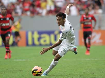 Neymar se despediu do Santos no empate com o Flamengo, em Brasília Foto: AP