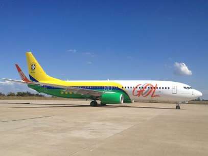 Seleção terá avião com as cores verde e amarela para viajar a Brasília Foto: Gol / Divulgação