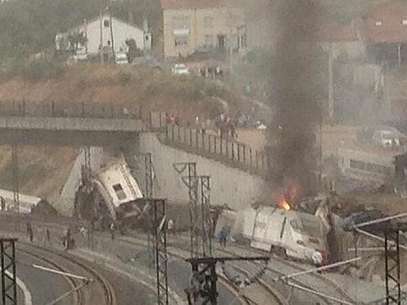 Acidente aconteceu perto da cidade de Santiago de Compostela Foto: Twitter / Reprodução