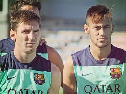 Neymar postou foto ao lado do argentino Lionel Messi em seu primeiro dia de atividades no Barcelona Foto: Instagram / Reprodução