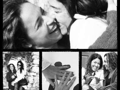 A cantora publicou fotos com a esposa Foto: Instagram / Reprodução