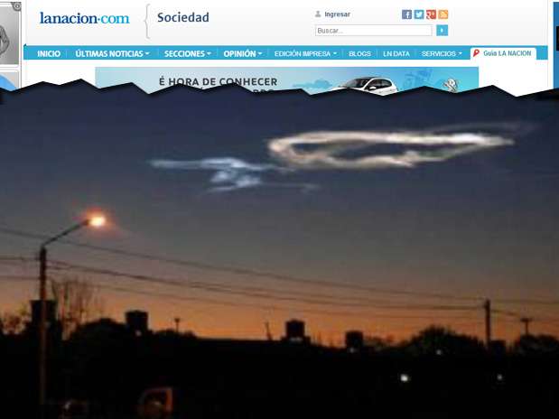 Meteorito foi visto às 3h30 da madrugada deste domingo em cidades argentinas Foto: Reprodução