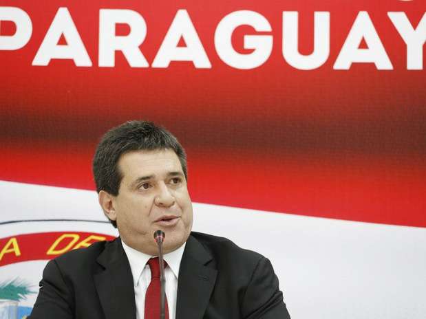 Cartes deu sua primeira entrevista coletiva como presidente eleito nesta segunda-feira  Foto: Partido Colorado / Divulgação