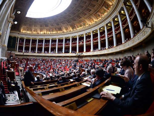 A Assembleia Nacional da França, durante a votação do casamento gay Foto: AFP