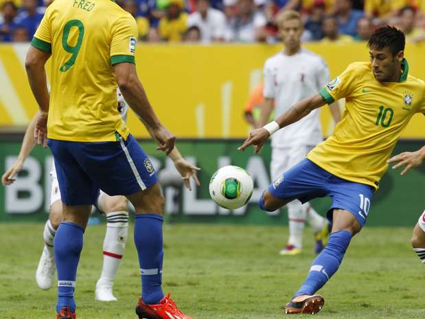 Neymar encerrou o jejum de gols com um golaço contra o Japão Foto: AP
