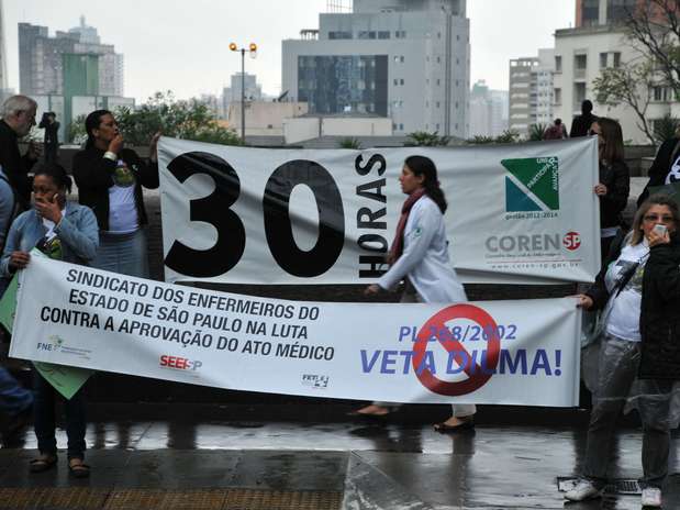 Em carta aberta à sociedade, o Conselho Federal de Enfermagem disse estar preocupado com o impacto social que a aprovação do Ato Médico trará, caso ocorra a sanção presidencial Foto: J. Duran Machfee / Futura Press