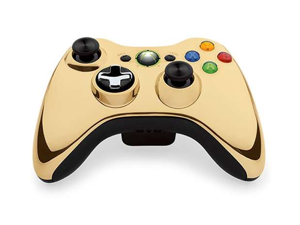 Controle dourado do Xbox 360 chegará em agosto na loja da Microsoft e GameStop, nos Estados Unidos, e em loja selecionadas do mundo Foto: Divulgação