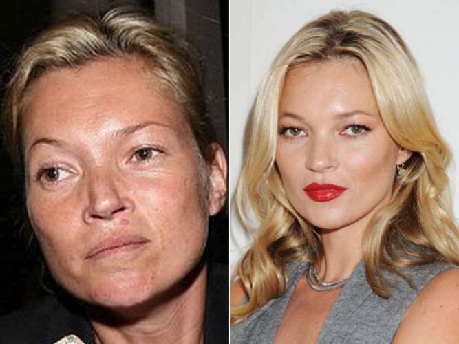 Maquillaje de famosas, antes y después 2