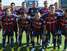 San Lorenzo perfilado antes do jogo. Foto: AFP