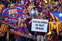 Torcida do Barcelona diz que Catalunha não é Espanha