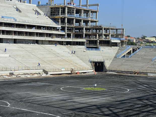 A entrega do estádio corintiano está programada para o final do próximo ano Foto: Fernando Borges / Terra