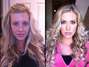 Atrizes pornô aparecem em fotos antes e depois da maquiagem