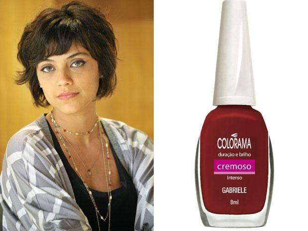 O esmalte vermelho que a Miriam (Letícia Persiles) usa em Amor Eterno Amor é da marca Colorama, cor Gabriele. Preço: R$ 2,45. Informações: 0800-7010114 Foto: João Miguel Júnior/TV Globo/Divulgação O esmalte vermelho que a Miriam (Letícia Persiles) usa em Amor Eterno Amor é da marca Colorama, cor Gabriele. Preço: R$ 2,45. Informações: 0800-7010114 Foto: João Miguel Júnior/TV Globo/Divulgação