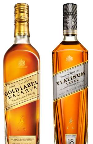 Os preços de Johnnie Walker Gold Label Reserve e Johnnie Walker Platinum Label ainda estão sob consulta Foto: Divulgação