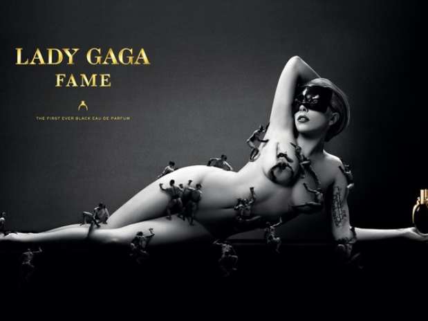 Lady Gaga posou sem roupa para divulgar o perfume Fame Foto: Divulgação