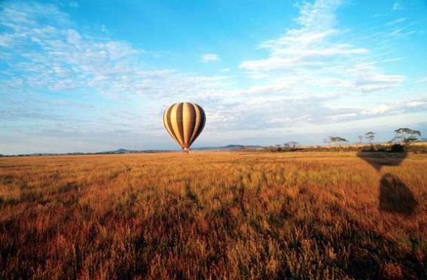 Serengeti, Tanzânia: um passeio de balão nesta região oferece uma perspectiva real do vasto ecossistema que compõe Serengeti. A migração anual dos gnus, quando enormes rebanhos correm em busca de alimento e água fresca, é o período perfeito para experienciar essa aventura Foto: Divulgação