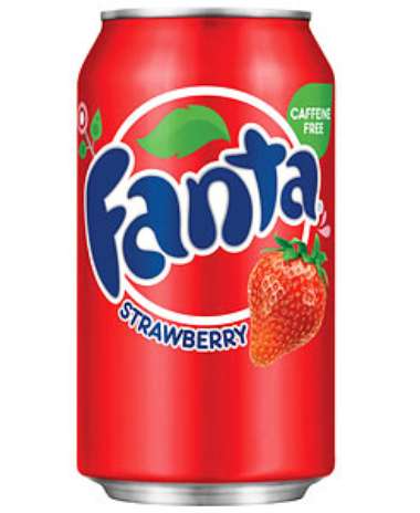 Fanta morango: assim como a Coca-Cola Cherry, esse sabor também chegou a ser vendido no Brasil, mas não fez sucesso. A Fanta morango é comercializada nos Estados Unidos Foto: Divulgação