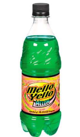 Mello Yello Melon: tudo bem que estamos acostumados com refrigerante de uva ou laranja, mas algumas frutas são exóticas para combinar com a bebida. Esse tem gostinho de melão e é do grupo Coca-Cola Foto: Divulgação