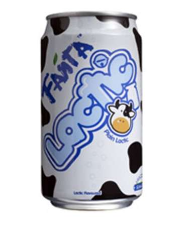 Fanta Lactic: bebida a base de leite comercializada em Hong Kong Foto: Divulgação