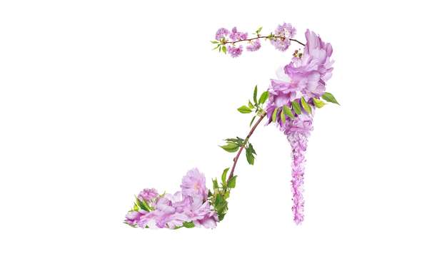 Calçados feitos de flores ganham exposição na primeira semana de moda dedicada aos sapatos em Nova York Foto: Divulgação