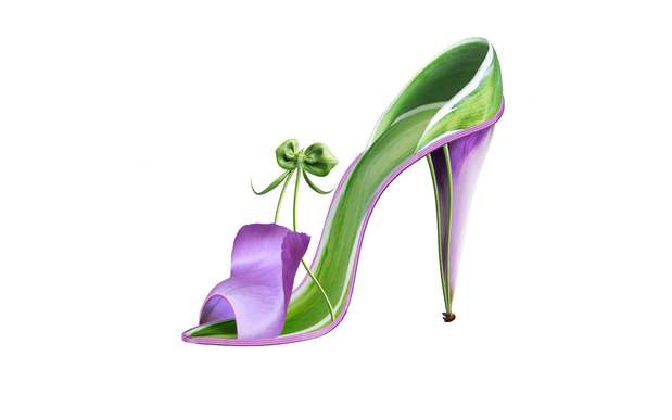 Mostra inspirada em imagens do livro Shoe Fleur: A Footwear Fantasy, do fotógrafo Michel Tcherevkoff promete ser um dos destaques da primeira "Shoe Week" Foto: Divulgação