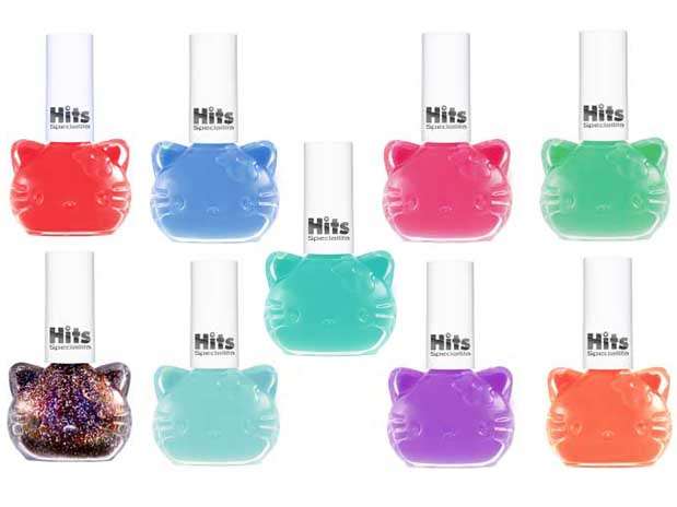 Esmaltes da Hello Kitty já estão disponíveis em nove cores diferentes Foto: Divulgação