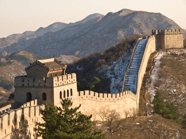 4. A Muralha da China alcançou o quarto lugar na lista Foto: Getty Images
