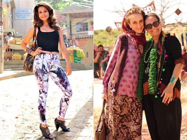 A figurinista Emilia Duncan (a direita) criou um armário diversificado para as personagens que levam desde peças superjustas à étnicas turcas Foto: João Miguel Júnior/TV Globo/Divulgação A figurinista Emilia Duncan (a direita) criou um armário diversificado para as personagens que levam desde peças superjustas à étnicas turcas Foto: João Miguel Júnior/TV Globo/Divulgação