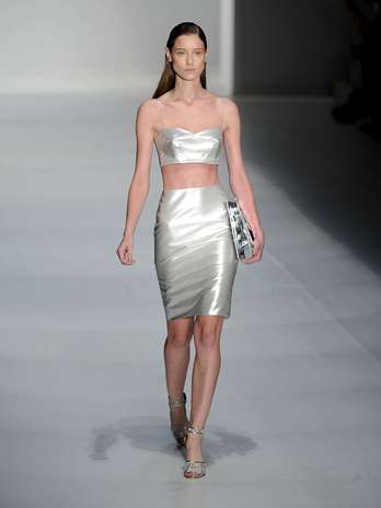 Vitorino Campos foi a quarta grife a desfilar no terceiro dia de SPFW, no Parque Villa-Lobos Foto: Bruno Santos/Terra