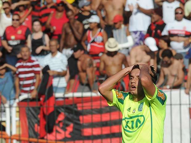 Palmeiras desperdiçou grandes chances contra o Flamengo Foto: Mauro Pimentel / Terra