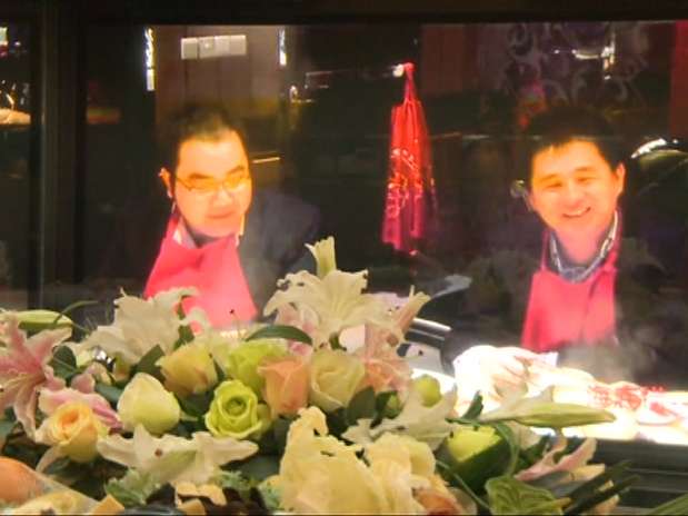 A novidade foi montada em um restaurante em Pequim Foto: BBC