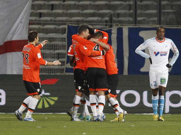 Aliadiére, Corgnet (foto) e Monnet-Paquet marcaram os gols do Lorient na derrota do Olympique Foto: Reuters