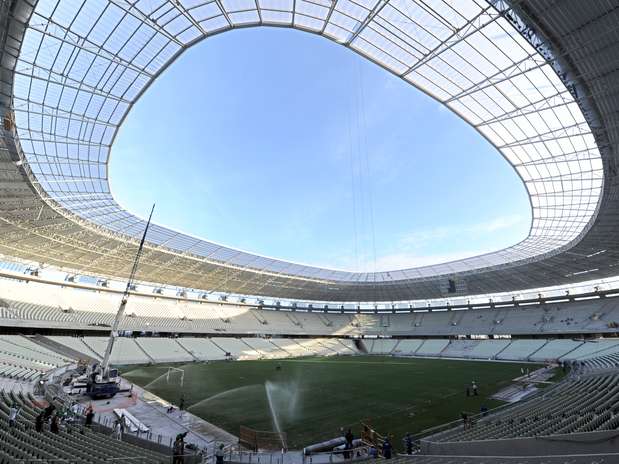 Castelão foi o primeiro estádio da Copa do Mundo a ficar 100% pronto Foto: AFP Castelão foi o primeiro estádio da Copa do Mundo a ficar 100% pronto Foto: AFP