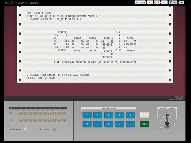Projeto Google60 imagina como seria a ferramenta se existisse nos anos 1960 Foto: Reprodução