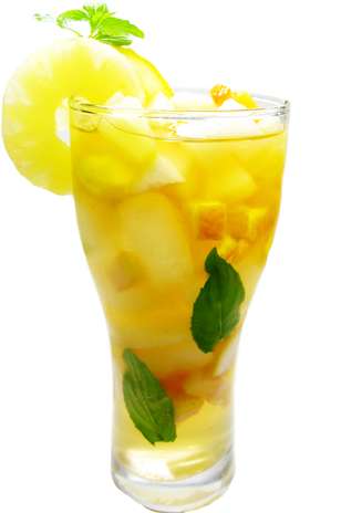 Mix de abacaxi com hortelã tem ação diurética e auxilia na digestão Foto: Shutterstock