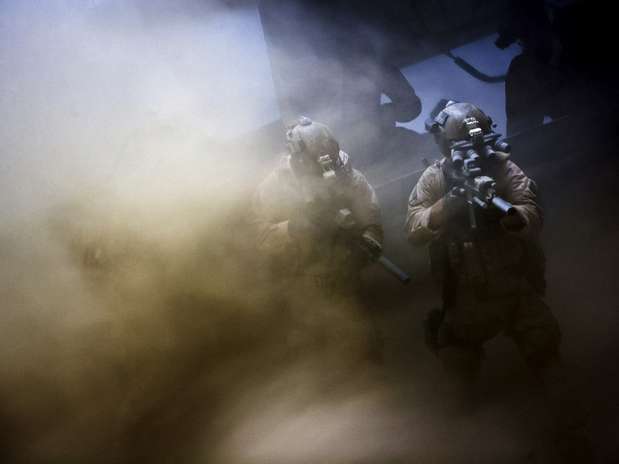 Cena de divulgação do filme 'Zero Dark Thirty', sobre a caçada a Osama bin Laden Foto: AP