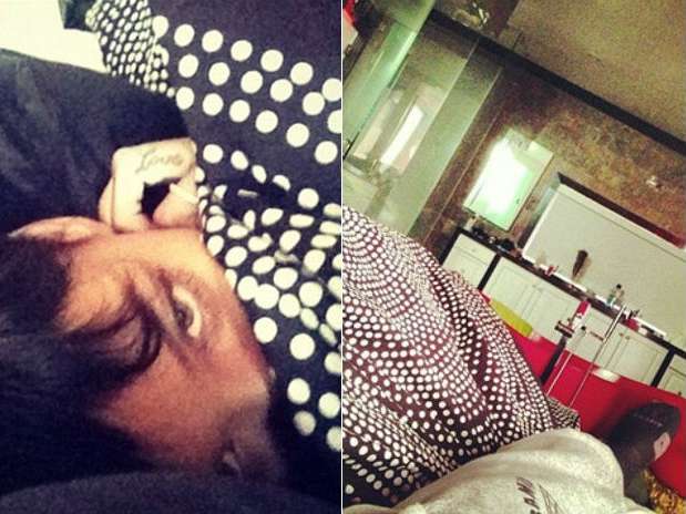 O casal postou fotos com edredons parecidos Foto: Reprodução O casal postou fotos com edredons parecidos Foto: Reprodução